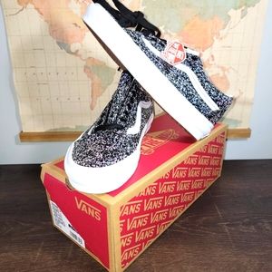 BRAND NEW Vans Old Skool "Skiny Party Unisex" Black/White Womens Sz6.5 Men's Sz8